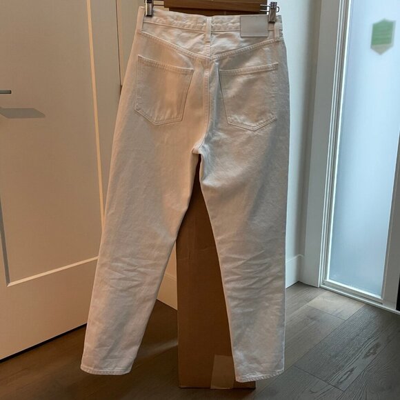 Denim Forum The BF High Rise Loose 28L 100% Cotton Denim Jeans Ecru Sz 26 - Picture 5 of 13